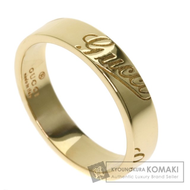 GUCCI グッチ アイコンプリント #10 リング・指輪 K18イエローゴールド 