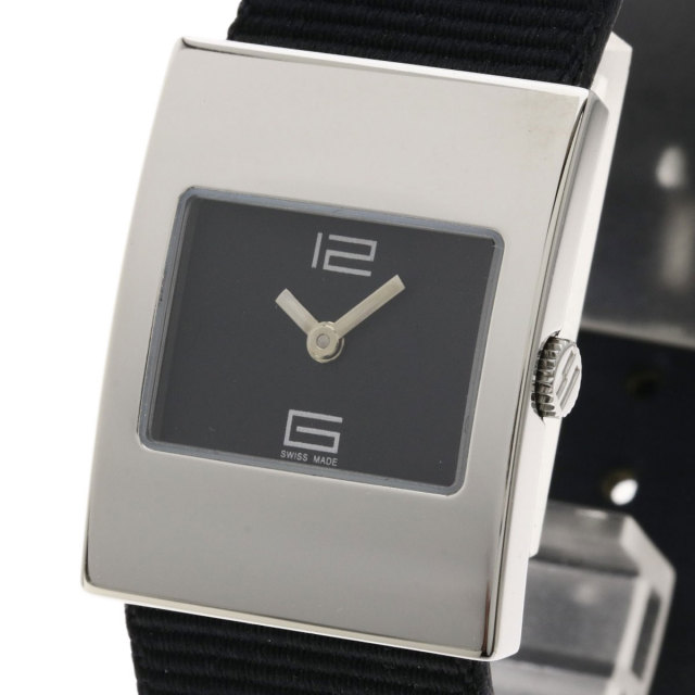 GUCCI グッチ 4900L スクエアフェイス 腕時計 ステンレススチール/革  