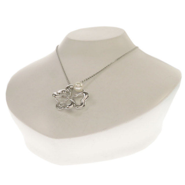 MIKIMOTO ミキモト パール クローバー ネックレス シルバー レディース