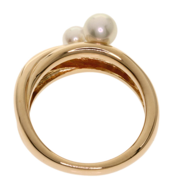MIKIMOTO ミキモト アコヤパール 真珠 2P リング・指輪 K18ピンク  
