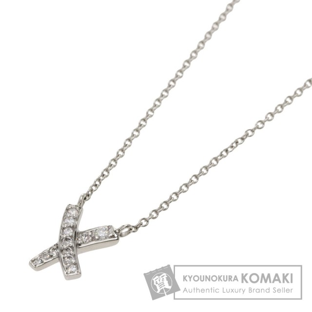 TIFFANY&Co. ティファニー キス ダイヤモンド ネックレス プラチナ  