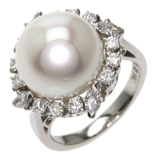 MIKIMOTO ミキモト パール 真珠 ダイヤモンド リング・指輪 プラチナ 