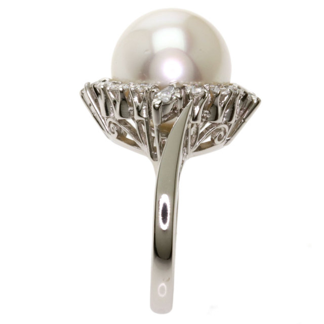 MIKIMOTO ミキモト パール 真珠 ダイヤモンド リング・指輪 プラチナ 
