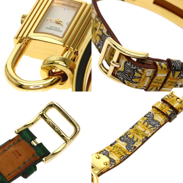 HERMES エルメス ケリーウォッチ 4P ダイヤモンド 腕時計 K18 HERMES エルメス ケリーウォッチ 4P ダイヤモンド 腕時計 K18