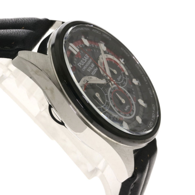SEIKO【セイコー】VS75-X002 パルサー 腕時計 SS/革 メンズ 【中古】