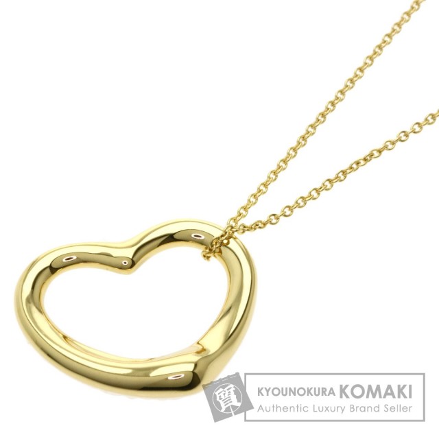 TIFFANY&Co. ティファニー オープンハート ネックレス K18イエロー  