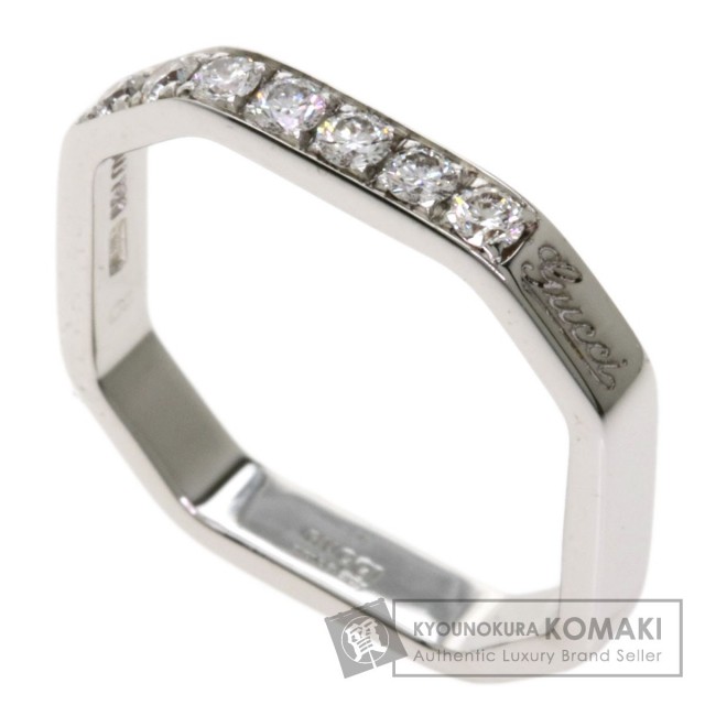 GUCCI グッチ オクタゴナル #8 ダイヤモンド リング・指輪 K18ホワイト  