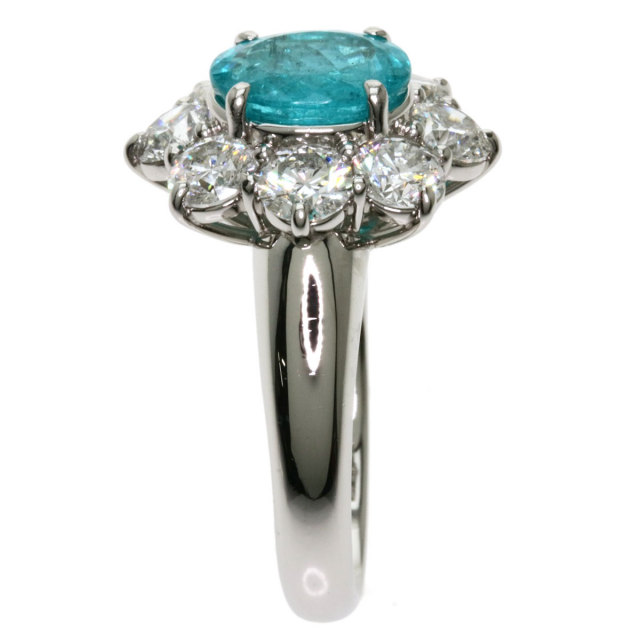 2.23ct パライバトルマリン ダイヤモンド リング・指輪 プラチナPT900 
