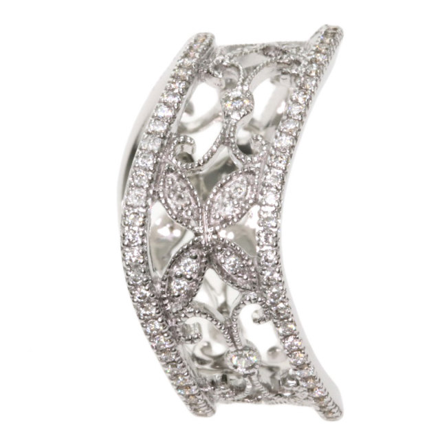 0.56ct ダイヤモンド 小西理 リング・指輪 K18ホワイトゴールド 4.3g  