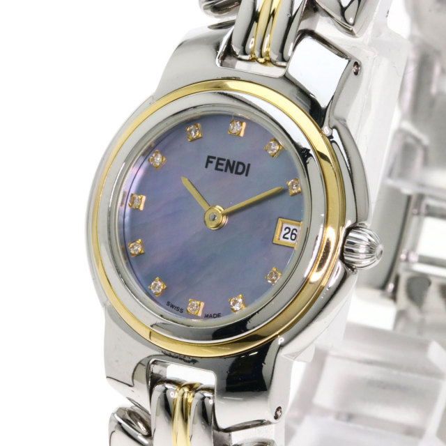 FENDI フェンディ 980L ラウンドフェイス 腕時計 ステンレススチール  