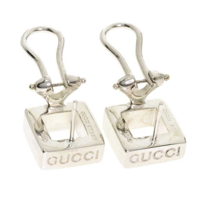 GUCCI グッチ スクエア ピアス シルバー レディース 