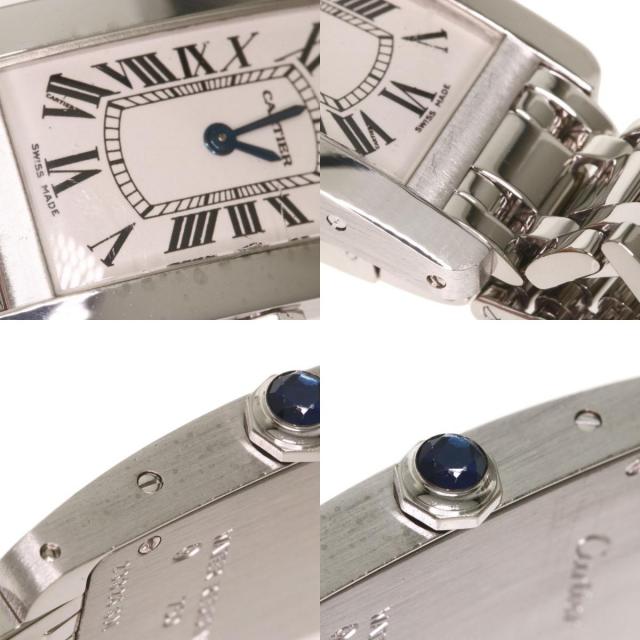 CARTIER カルティエ タンクアメリカン SM 腕時計 K18ホワイト