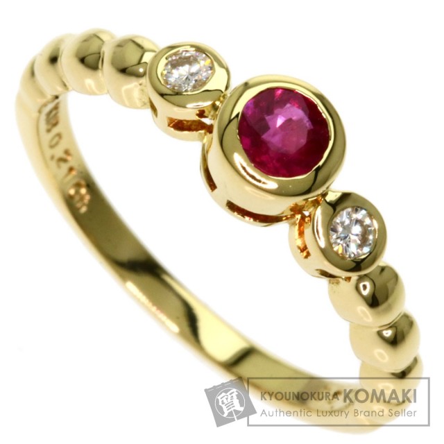 MIKIMOTO ミキモト ルビー ダイヤモンド リング・指輪 K18イエロー 
