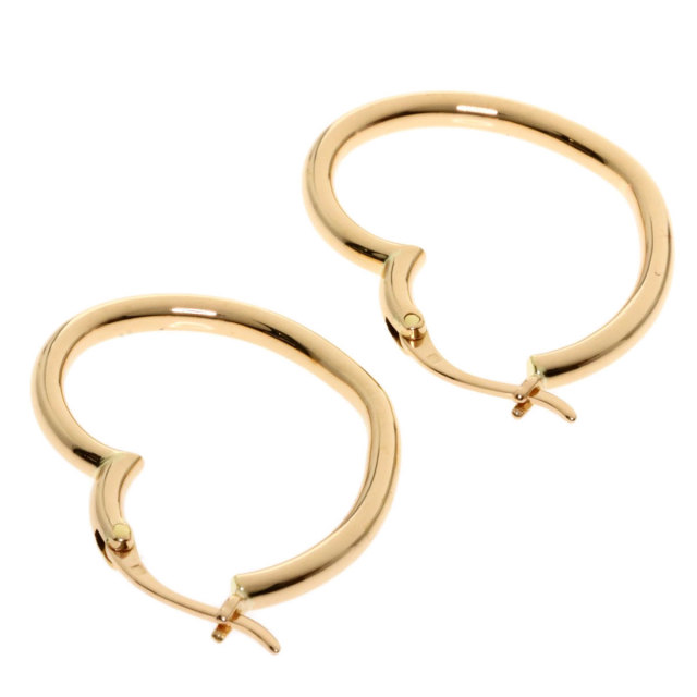 Ponte Vecchio ポンテヴェキオ フープ ハート ピアス K18ピンク  