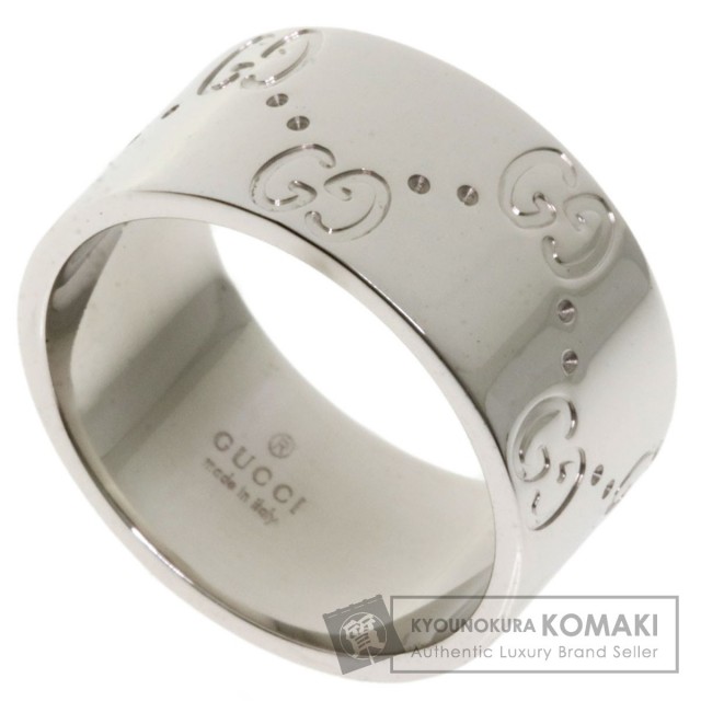 GUCCI グッチ アイコン ワイド #10 リング・指輪 K18ホワイト