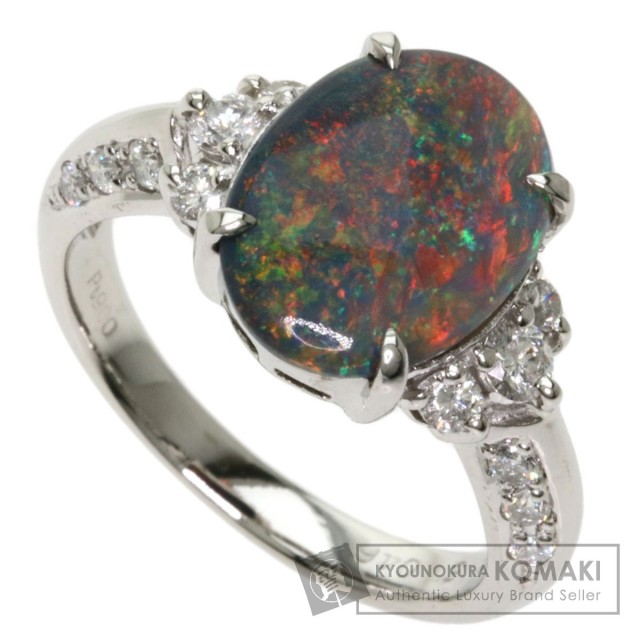 2.15ct ブラックオパール ダイヤモンド リング・指輪 プラチナPT900 
