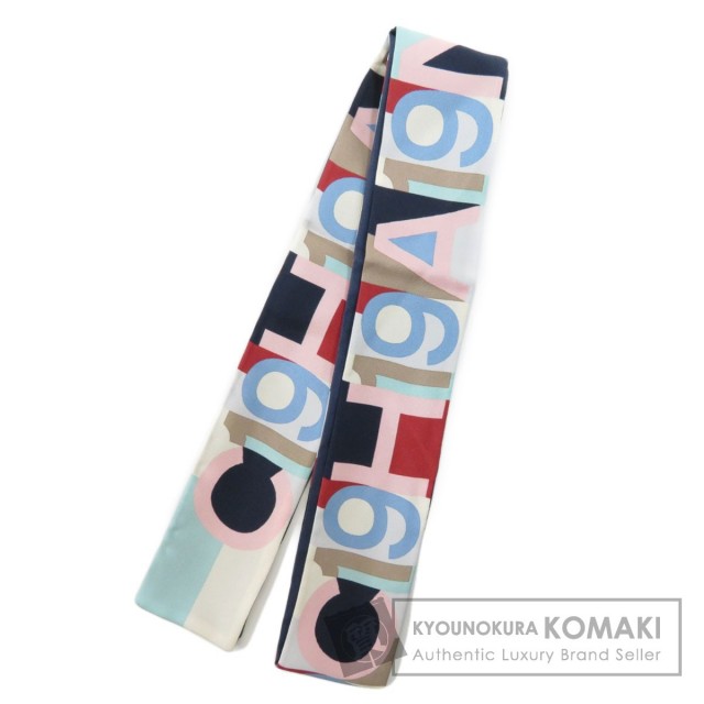 CHANEL シャネル ツイリー ロゴ No.19 スカーフ シルク レディース