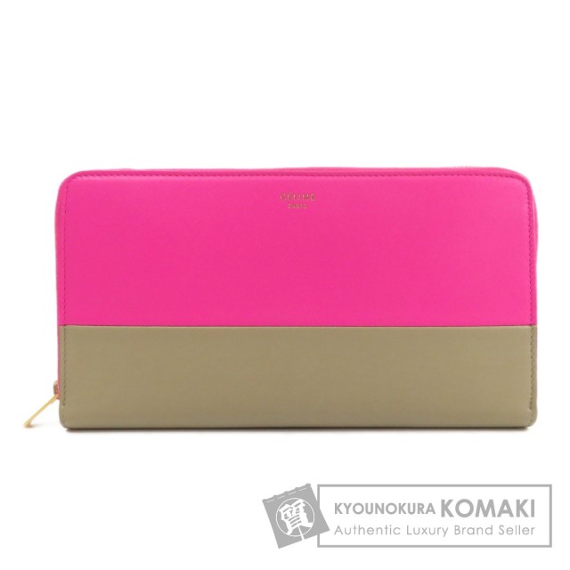 CELINEセリーヌラージジップマルチファンクションバイカラー長財布  