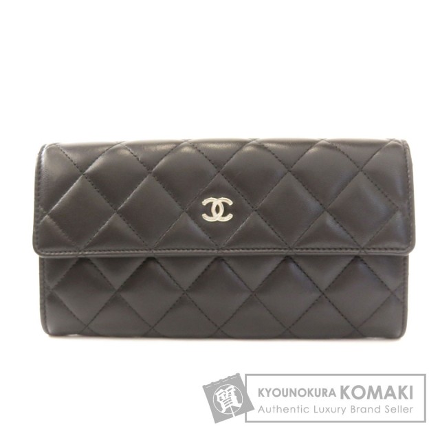 CHANEL シャネル マトラッセ ココマーク シルバー金具 長財布（小銭  