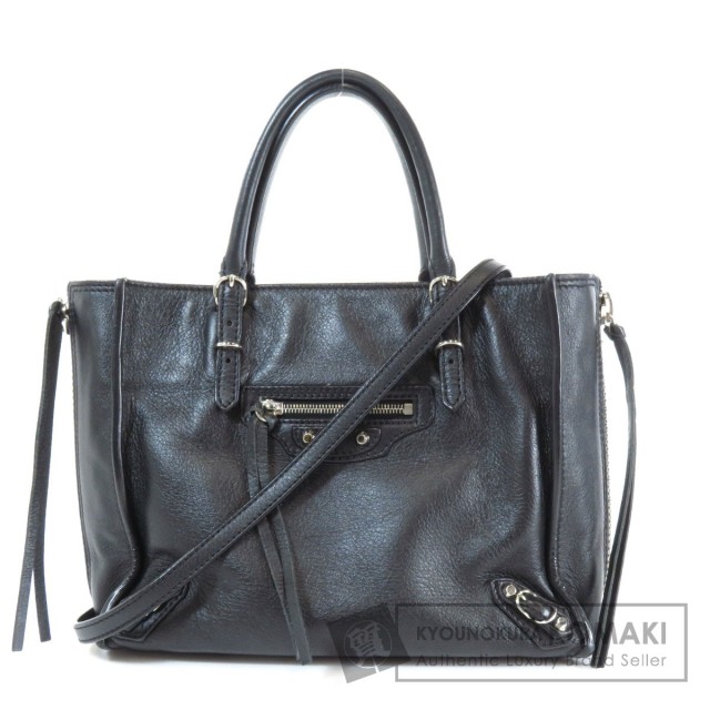 BALENCIAGAバレンシアガペーパーミニトートバッグレザーレディース 