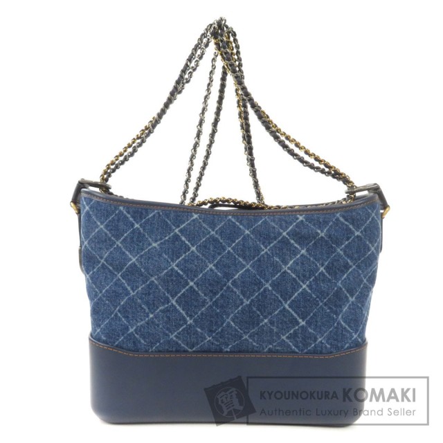 CHANEL シャネル チェーン ショルダーバッグ デニム/レザー レディース
