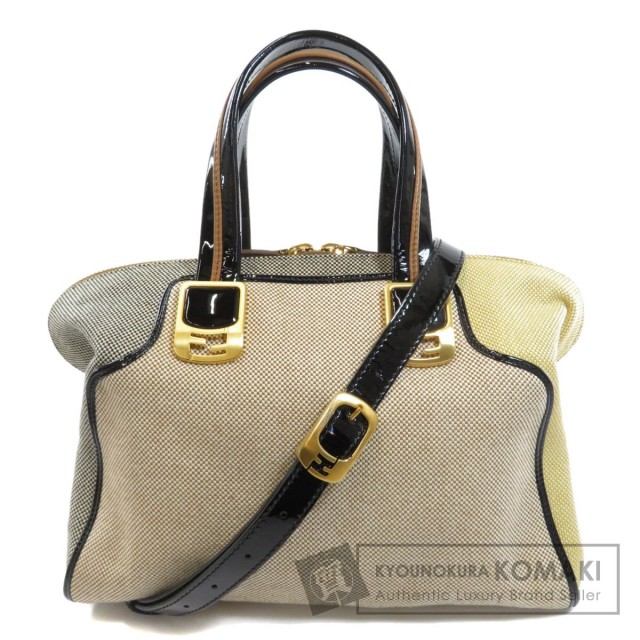 FENDI フェンディ 8BL114 カメレオン 2WAY ハンドバッグ キャンバス  