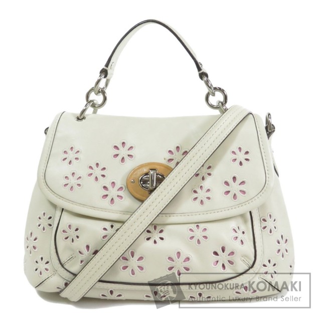 COACH コーチ 22437 フラワーモチーフ 2WAY ショルダーバッグ レザー  