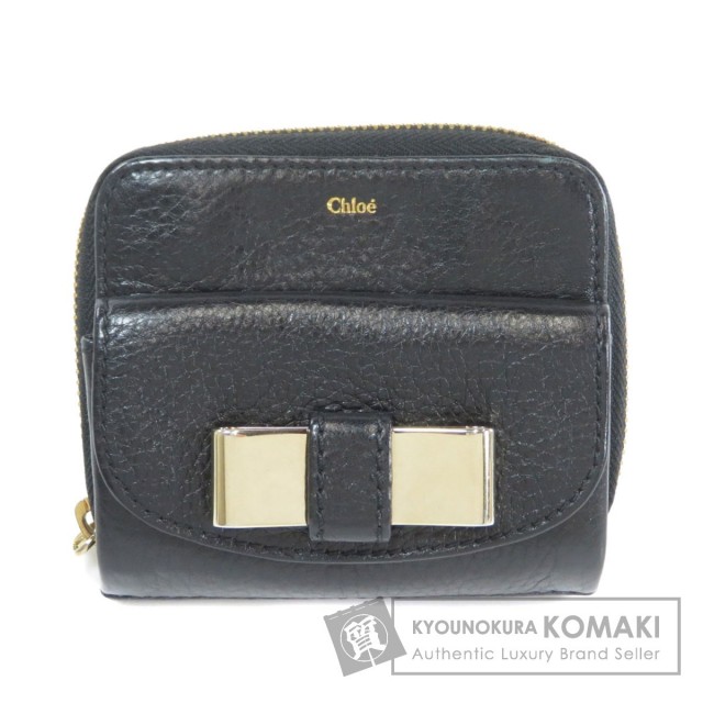 CHLOE クロエ リボンモチーフ 二つ折り財布（小銭入れあり） レザー  