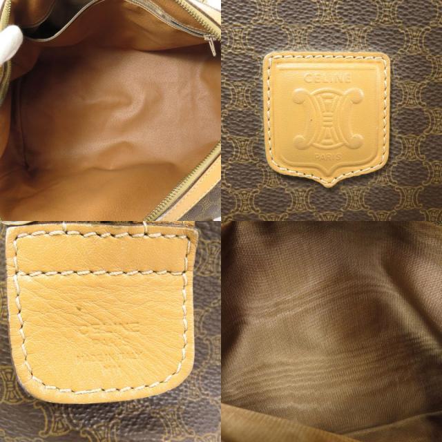CELINE セリーヌ マカダム柄 ボストンバッグ PVC レディース