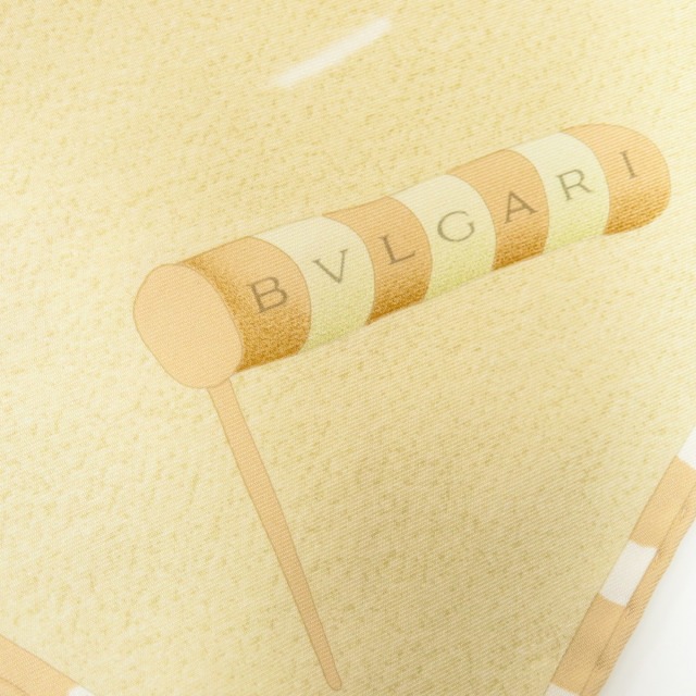 BVLGARI ブルガリ 紙飛行機モチーフ スカーフ シルク レディース