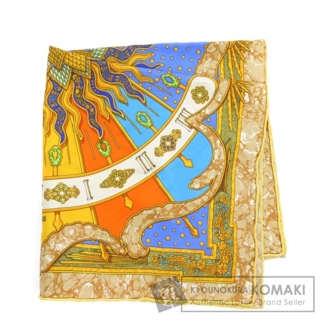 エルメス カレ 40 スカーフ レディース ピンクベージュ系マルチカラー  