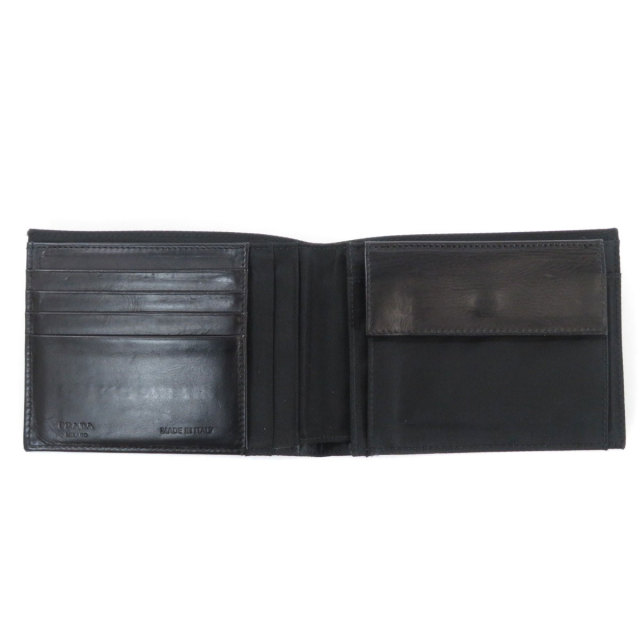 Prada プラダ M2 ロゴプレート 二つ折り財布 小銭入れあり ナイロン素材 メンズ ブランド京の蔵小牧 ネット販売部