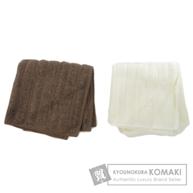 HERMES エルメス ハンドタオル Hロゴ 2枚セット ハンカチ コットン  