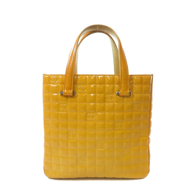 CHANEL シャネル チョコバー ココマーク トートバッグ パテントレザー  