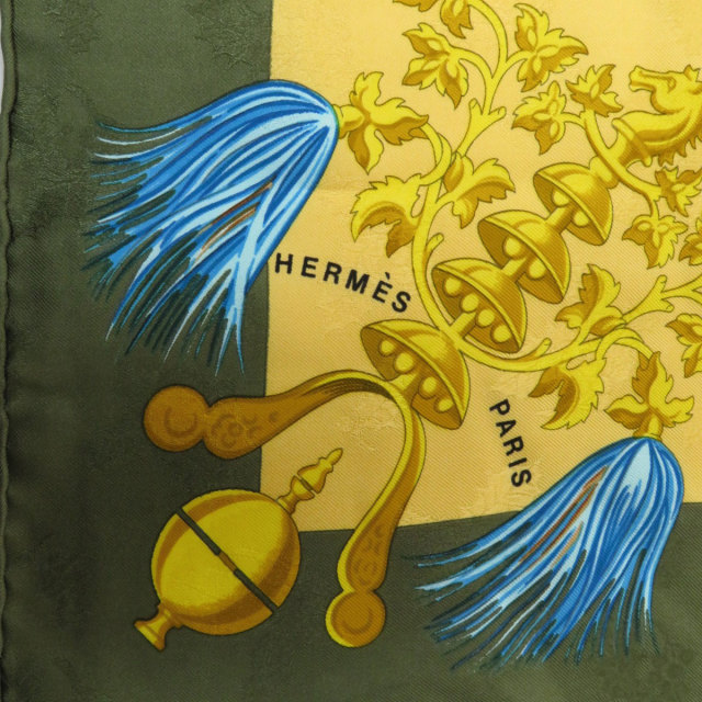 HERMES エルメス カレ90 Plumes et Grelots 羽飾りと鈴 スカーフ  
