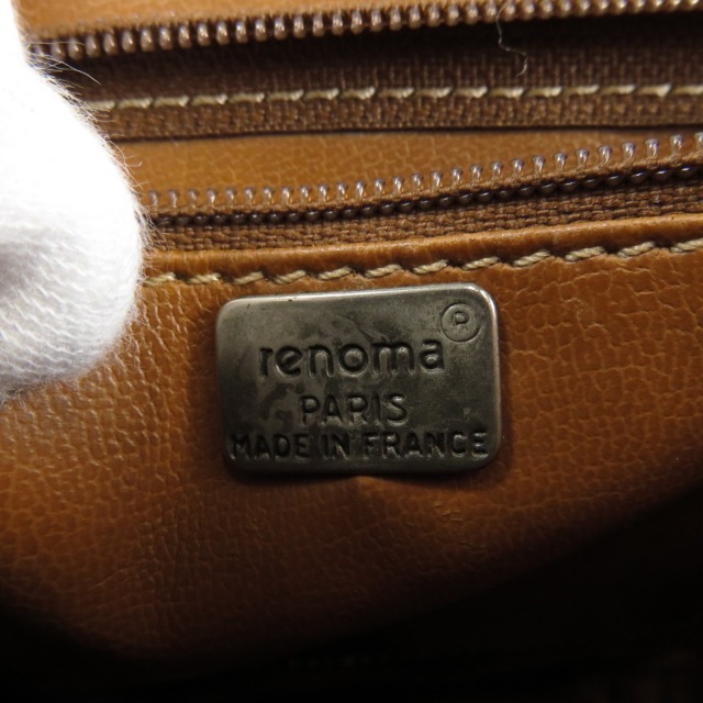 renomaレノマロゴプレートショルダーバッグレザーレディース