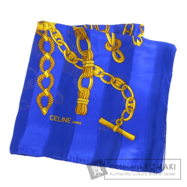 美品 セリーヌ シルク マルチカラー スカーフ 0860 CELINE CELINE  