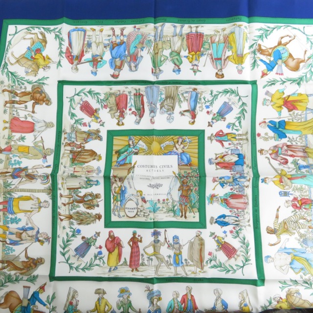 HERMES エルメス カレ90 COSTUMES CIVILS ACTUELS 現代市民の服装 