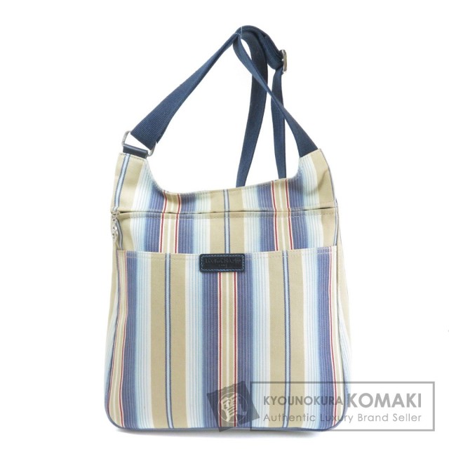 ロンシャン　LONGCHAMP ストライプ 美品 Longchamp ロンシャン ストライプ柄 ショルダーバッグ