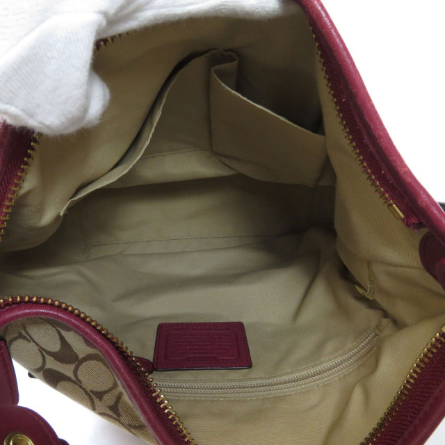 COACH コーチ 25380 シグネチャー ショルダーバッグ キャンバス/レザー 