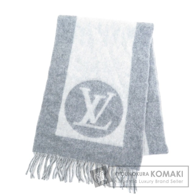ルイヴィトン M70484 エシャルプ カーディフ モノグラムウールマフラー  