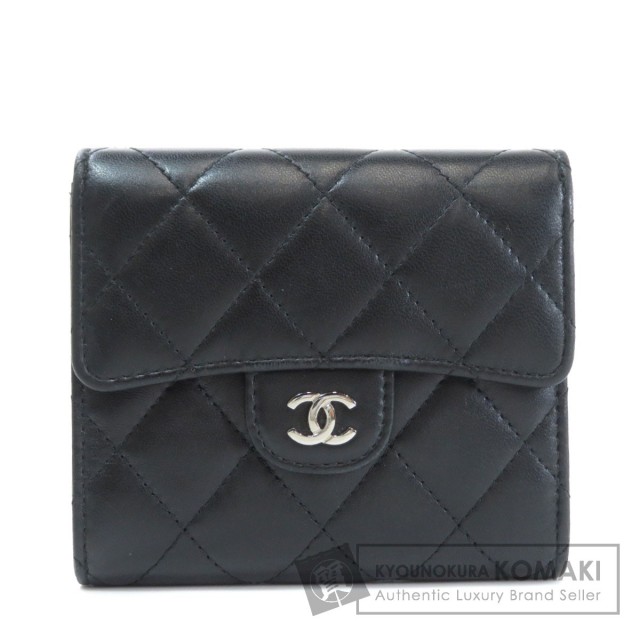 CHANEL シャネル マトラッセ 二つ折り財布（小銭入れあり） ラムスキン  