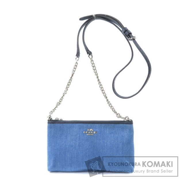 Coach コーチ チェーン ショルダーバッグ デニム レザー レディース ブランド京の蔵小牧 ネット販売部