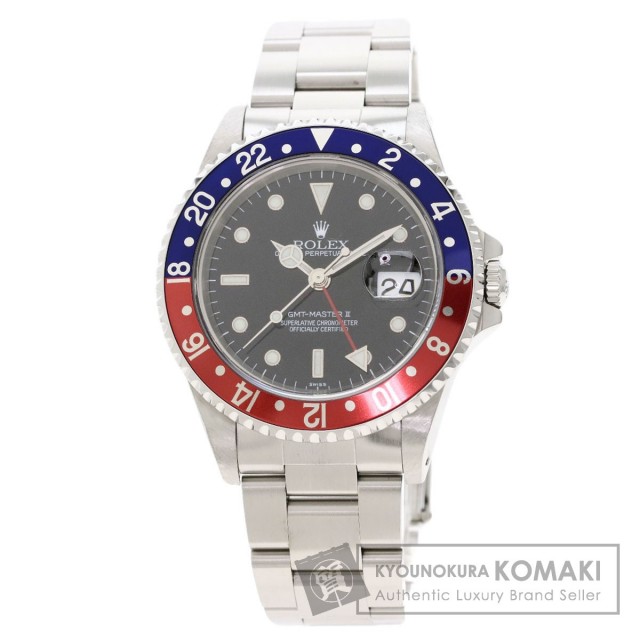 ロレックス コマ 16710 GMT マスター ss  ステンレス ROLEX 中古)ROLEX ロレックス GMTマスター II 16710 オールトリチウム