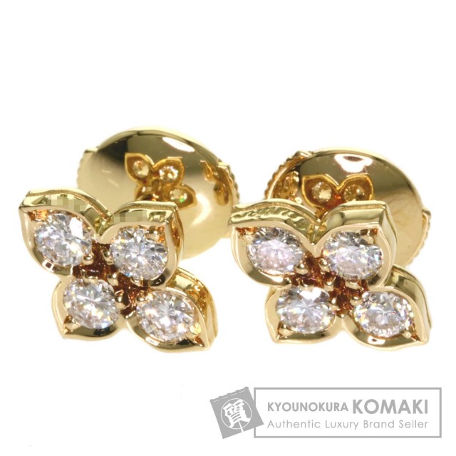CARTIER カルティエ ヒンドゥ ダイヤモンド ピアス K18イエロー 
