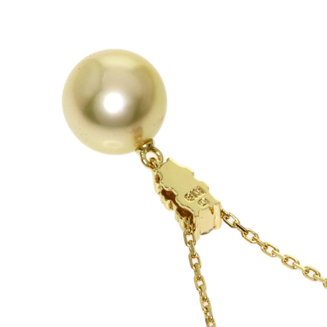 MIKIMOTO ミキモト ゴールデンパール 真珠 ダイヤモンド ネックレス 