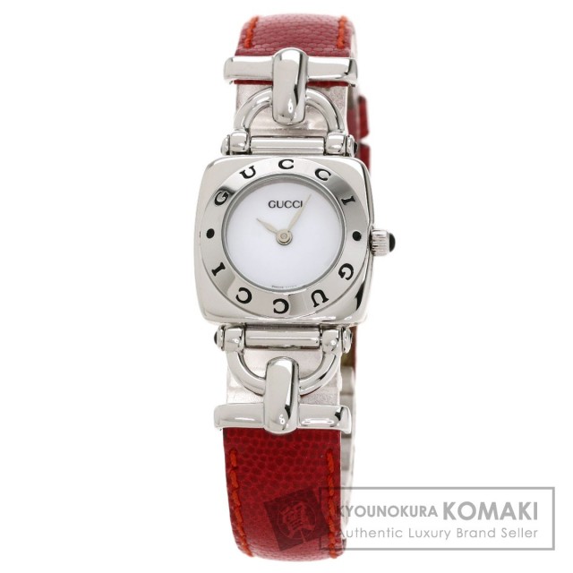 Gucci グッチ 6300l ラウンドフェイス 腕時計 ステンレススチール 革 レディース ブランド京の蔵小牧 ネット販売部