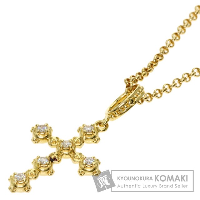 AHKAH アーカー メモリアルクロス ダイヤモンド ネックレス K18 