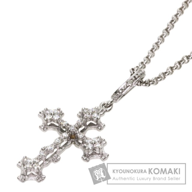AHKAH アーカー エリーゼクロス ダイヤモンド ネックレス K18ホワイト 