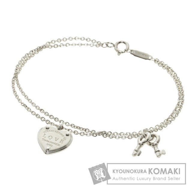ティファニーブレスレット ハートロックキー シルバー 美品 TIFFANY&Co. ティファニー ハートロックキー ブレスレット